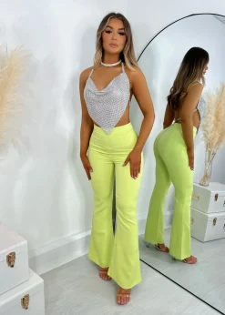 Women DressMeZee Bottoms|Bobbi Tailored Flared Trousers