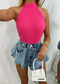 Women DressMeZee Tops / Bodysuits|Flash Back Bodysuit - Pink