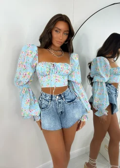 Women DressMeZee Bottoms|Frill Got It Denim Shorts