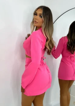 Women DressMeZee Co-Ords|Kara Two Piece - Bubblegum Pink