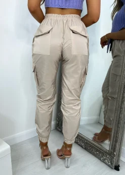Women DressMeZee Bottoms|Lucy Cargo Trousers - Stone