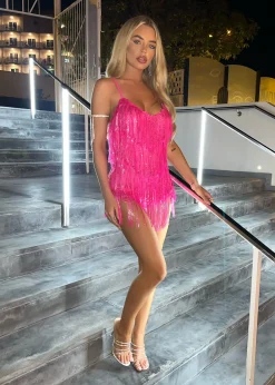 Women DressMeZee Rompers & Jumpsuits|Shake It Off Playsuit - Pink