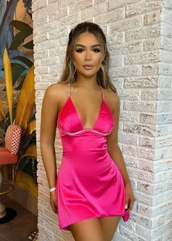 Women DressMeZee Dresses|Simplicity Mini Dress - Hot Pink