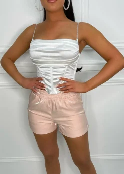 Women DressMeZee Bottoms|Sporty Spice Runner Shorts - Pink
