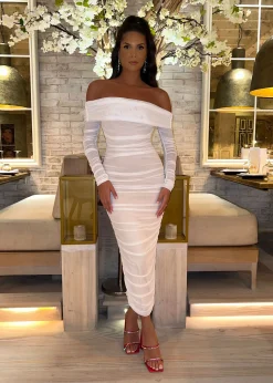 Women DressMeZee Dresses|Tammy Midi Dress - White