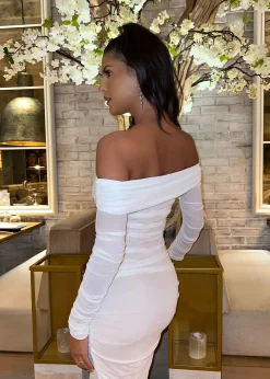 Women DressMeZee Dresses|Tammy Midi Dress - White
