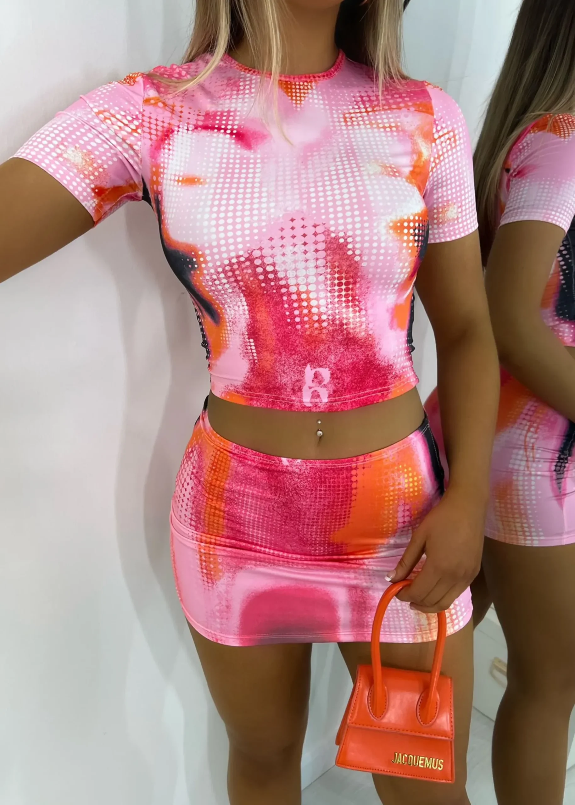 Women DressMeZee Co-Ords|The Night Is Young Two Piece - Pink Multi